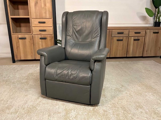 Michigan draaibare electrische leren relaxfauteuil - afbeelding 9 van  14