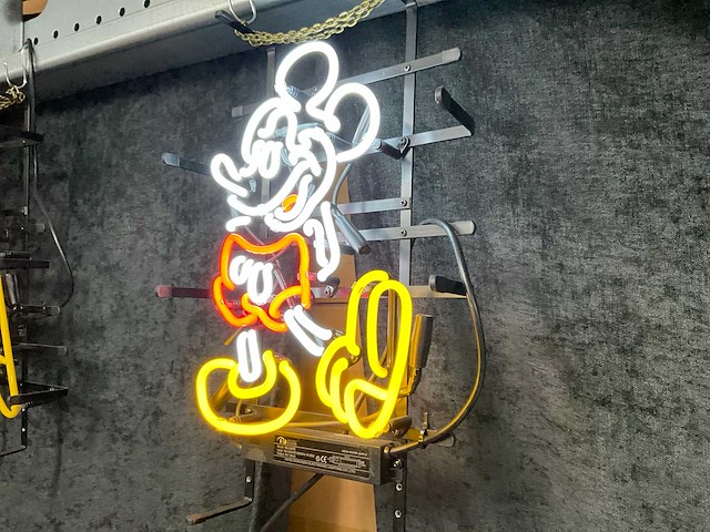 Mickey mouse glas neon decoratie - afbeelding 1 van  2