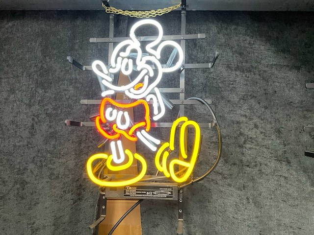 Mickey mouse glas neon decoratie - afbeelding 2 van  2