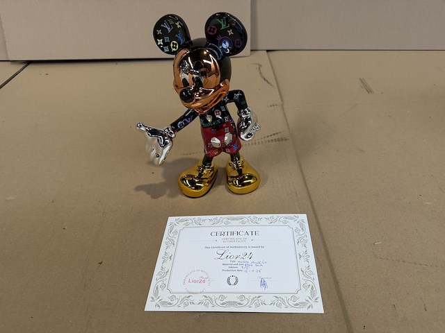 Mickey mouse, lior24, zwart / rood / goud / roségoud en zilver - afbeelding 4 van  4