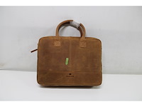 Micmacbags nevada laptoptas 156 inch leer a4 bruin