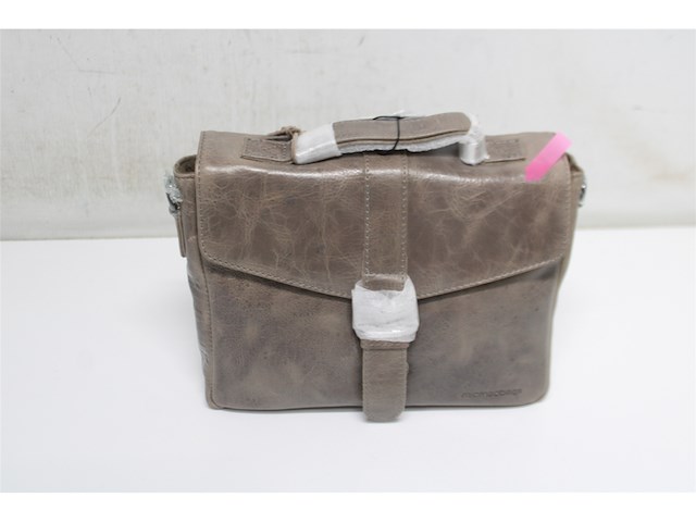 Micmacbags porto schoudertas grijs 100% leer - afbeelding 1 van  2