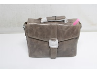 Micmacbags porto schoudertas grijs 100% leer - afbeelding 1 van  2