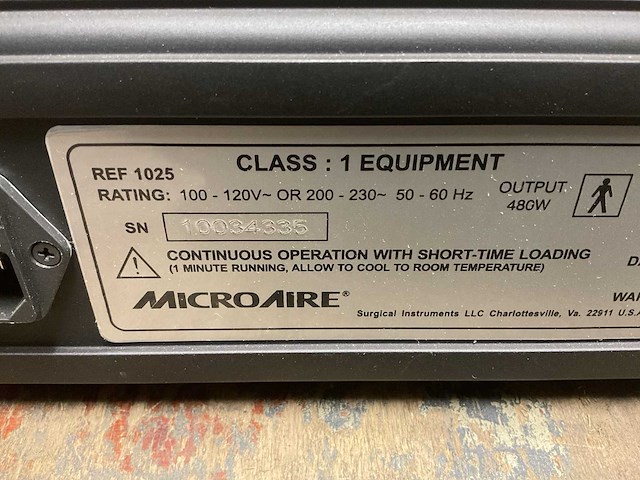 Microaire power supply - afbeelding 7 van  7