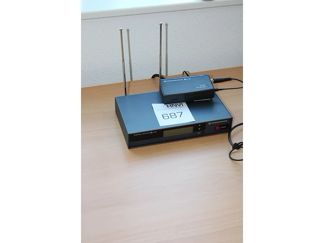 Microfoon headset sennheiser met zender en ontvanger - afbeelding 2 van  2