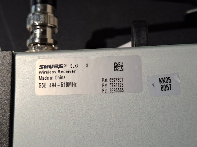 Microfoonset, shure, 4x slx4 met beltpack en accesoires - afbeelding 4 van  9
