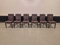 Microleer - eetkamer - stoelen - dining chair (6x) - afbeelding 1 van  8