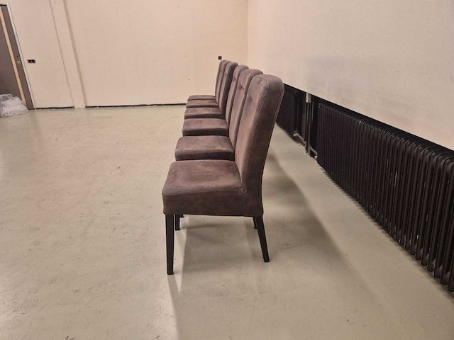 Microleer - eetkamer - stoelen - dining chair (6x) - afbeelding 3 van  8