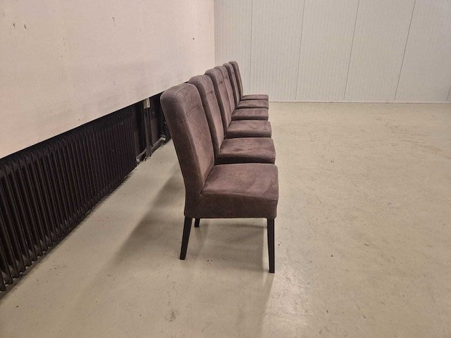 Microleer - eetkamer - stoelen - dining chair (6x) - afbeelding 7 van  8