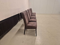 Microleer - eetkamer - stoelen - dining chair (6x) - afbeelding 7 van  8