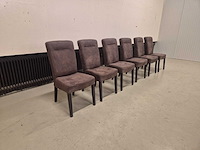 Microleer - eetkamer - stoelen - dining chair (6x) - afbeelding 8 van  8