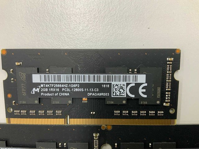 Micron technology/sk hynix 250gb(125x 2gb 1rx16) pc3l-12800s-11-13-c3 so-dimm sticks - afbeelding 5 van  5