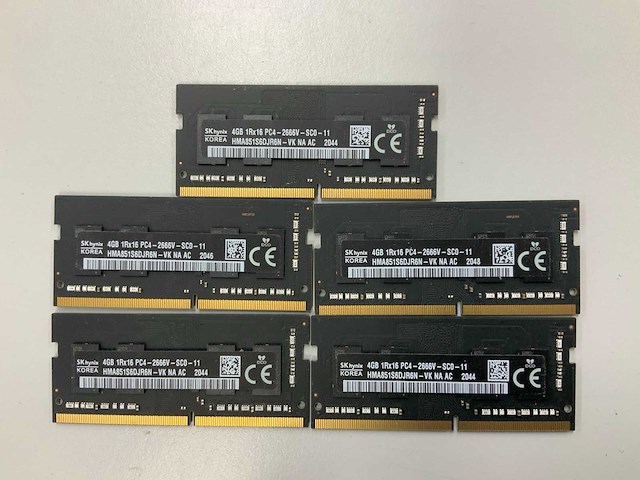 Micron technology/sk hynix 60gb(15x 4gb 1rx16) ddr4 so-dimm 2666mhz sticks - afbeelding 2 van  3