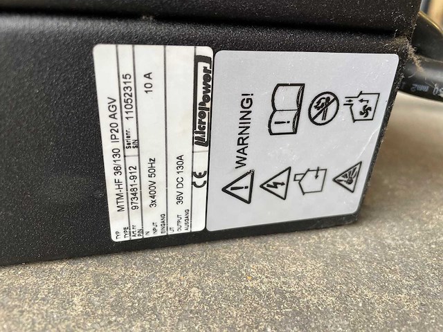 Micropower - mtm-hf 36/130 ip20 agv - acculader - afbeelding 3 van  5