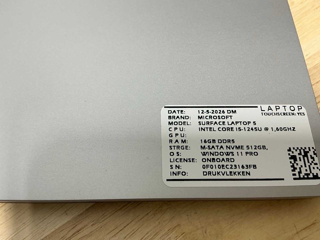 Microsoft - surface laptop 5(i5-gen12) - laptop - afbeelding 7 van  7