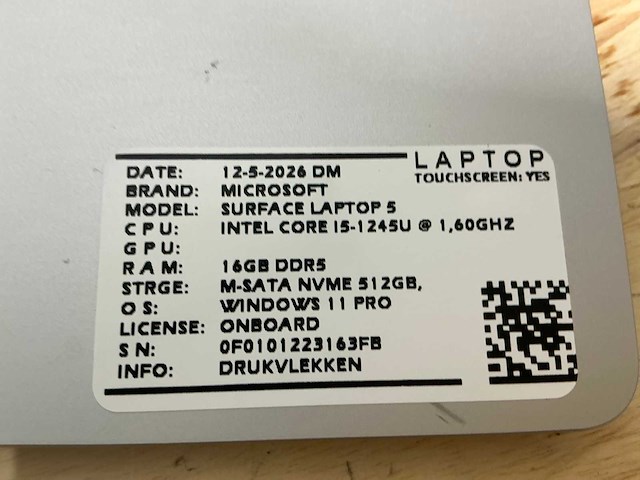 Microsoft - surface laptop 5(i5-gen12) - laptop - afbeelding 7 van  7