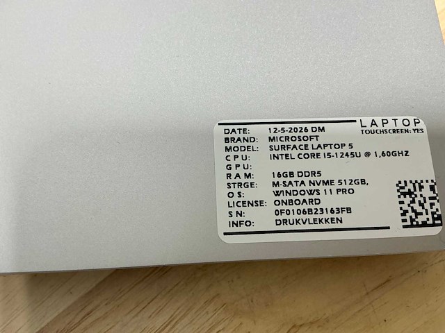 Microsoft - surface laptop 5(i5-gen12) - laptops (2x) - afbeelding 7 van  9