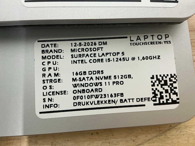 Microsoft - surface laptop 5(i5-gen12) - laptops (2x) - afbeelding 8 van  10