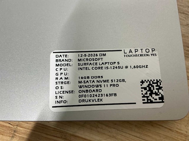 Microsoft - surface laptop 5(i5-gen12) - laptops (2x) - afbeelding 8 van  8