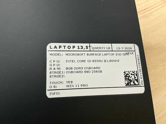 Microsoft surface laptop 2 laptop (2x) - afbeelding 8 van  8