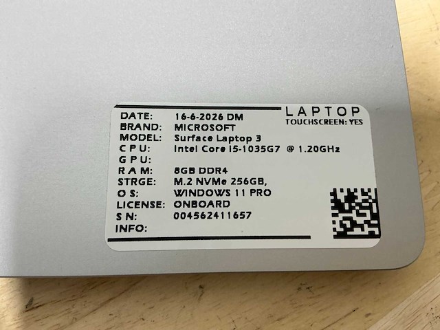 Microsoft surface laptop 3 laptop - afbeelding 7 van  8