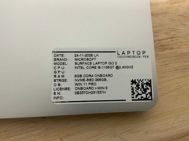 Microsoft surface laptop go 2 laptop - afbeelding 8 van  8