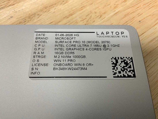 Microsoft surface pro 10 2079 tablet - afbeelding 5 van  11