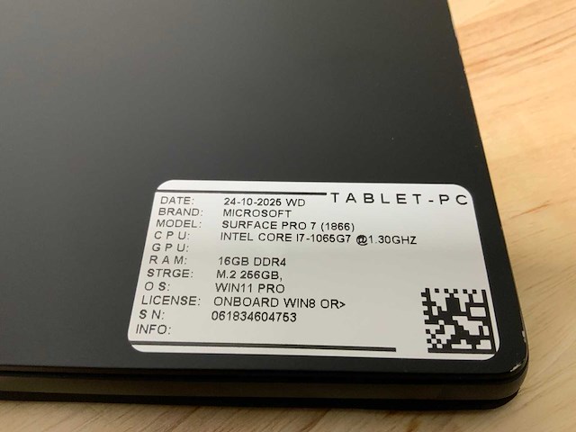 Microsoft surface pro 7 - 1866 laptop/tablet - afbeelding 3 van  10