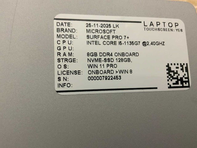 Microsoft surface pro 7+ laptop - afbeelding 8 van  8