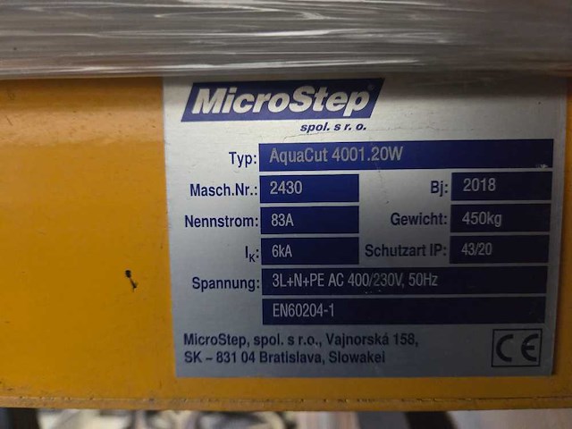Microstep - 2018 - aquacut 4001.20w - waterstraalsnijmachine - afbeelding 5 van  11