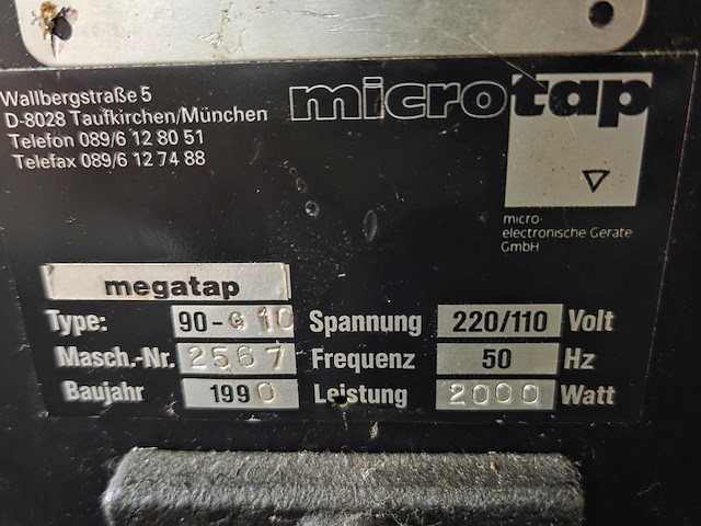 Microtap - 1990 - megatap 90-g10 - tapmachine - afbeelding 12 van  17