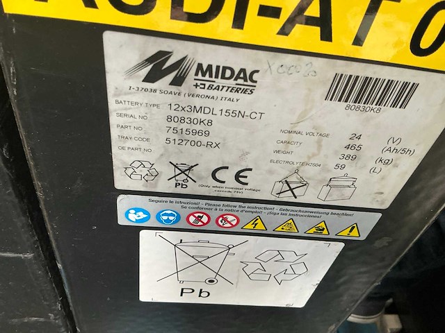 Midac 12x3mdl155n-ct batterij (2x) - afbeelding 2 van  2