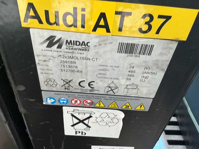 Midac 12x3mdl155n-ct batterij (2x) - afbeelding 2 van  2