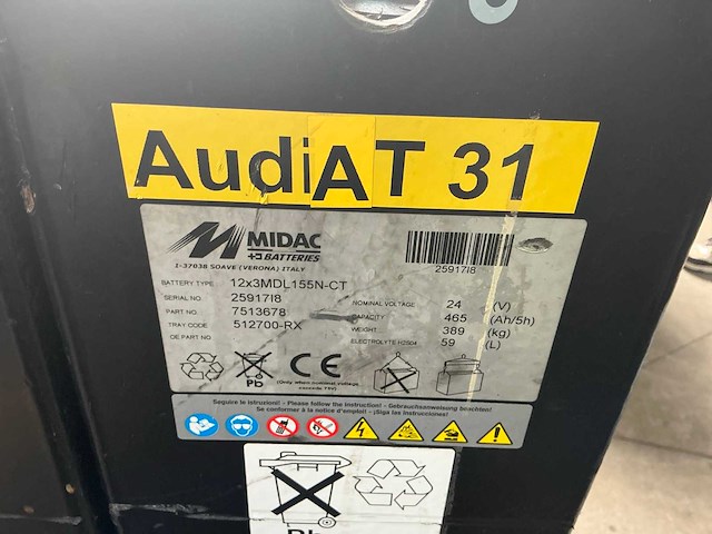 Midac 12x3mdl155n-ct batterij (3x) - afbeelding 1 van  2