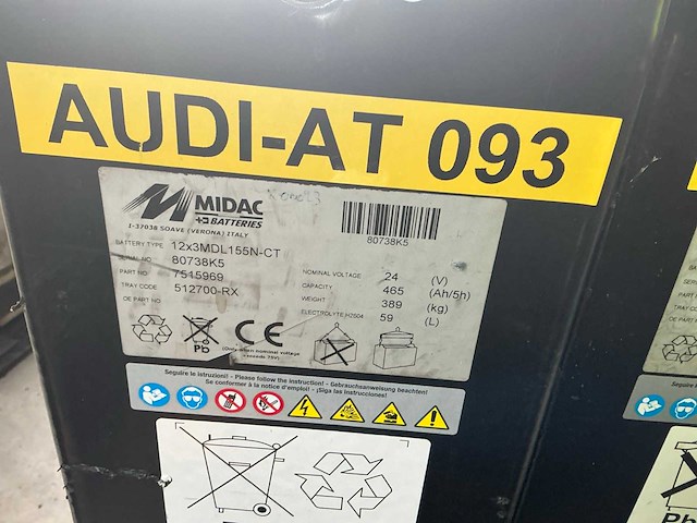 Midac 12x3mdl155n-ct batterij (3x) - afbeelding 2 van  2