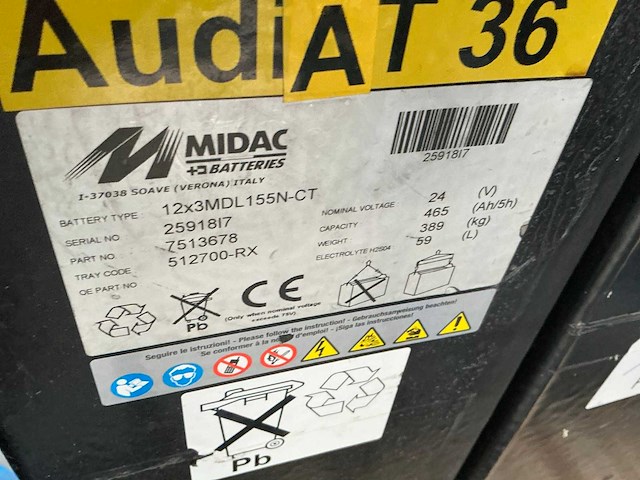 Midac 12x3mdl155n-ct batterij (3x) - afbeelding 2 van  3