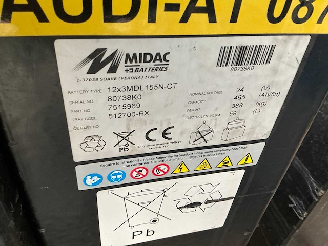 Midac 12x3mdl155n-ct batterij (3x) - afbeelding 3 van  3