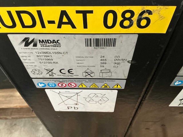 Midac 12x3mdl155n-ct batterij (3x) - afbeelding 2 van  4