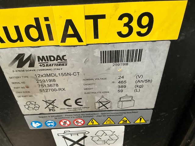 Midac 12x3mdl155n-ct batterij (3x) - afbeelding 2 van  6