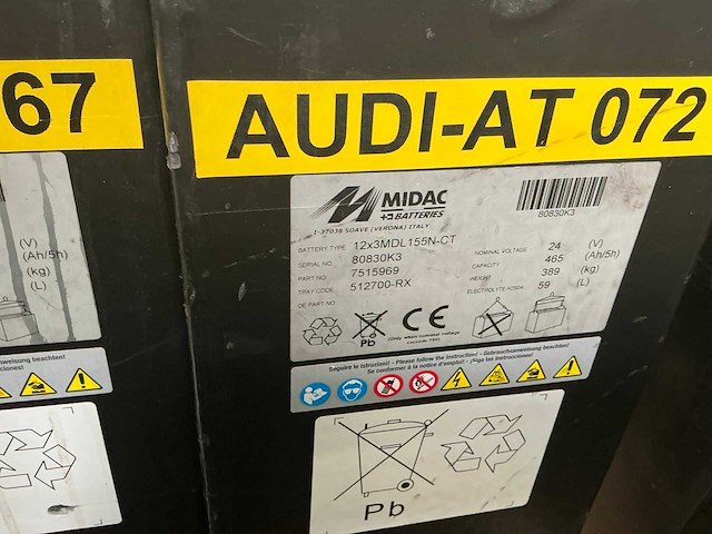 Midac 12x3mdl155n-ct batterij (3x) - afbeelding 2 van  2