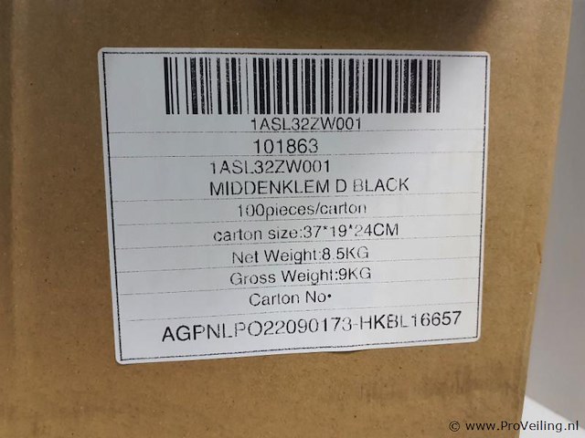 Middenklem d zwart black d - partij - ca. 100 stuks - afbeelding 4 van  4