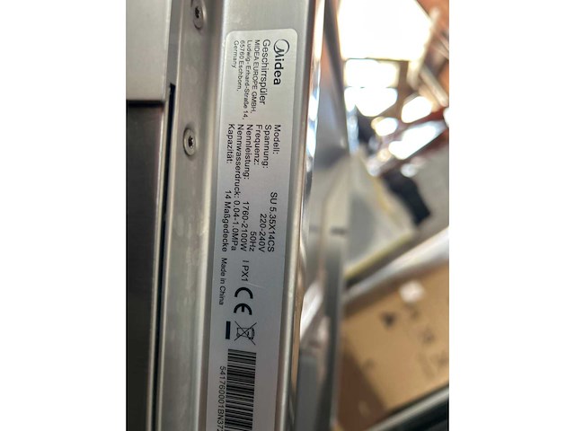 Midea inbouwvaatwasser su 5.35x14cs | midea mf10ew70b wasmachine - afbeelding 4 van  5