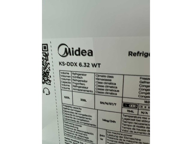 Midea ks-ddx 6.32 wt amerikaanse koelkast - afbeelding 5 van  5
