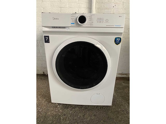 Midea mf10ew70b wasmachine voorlader 7 kg 1400 rpm wit - afbeelding 2 van  6