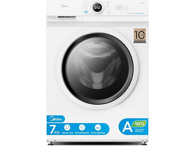 Midea mf10ew70ba10 wasmachine - 7 kg - 1400 rpm - afbeelding 1 van  6