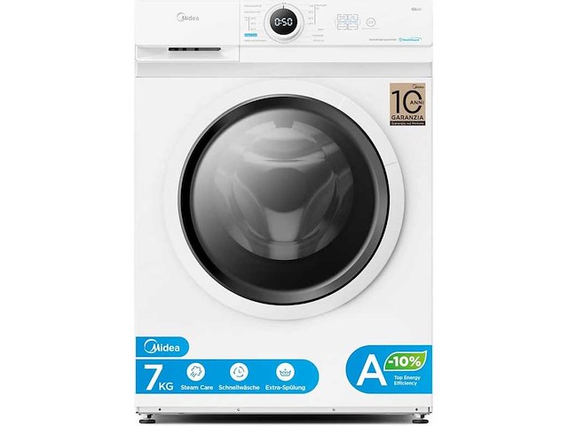 Midea mf10ew70ba10 wasmachine 7 kg 1400 rpm duits display - afbeelding 1 van  5