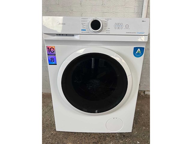 Midea mf10ew80ba10 wasmachine, 8 kg, 1400 rpm – duits display - afbeelding 1 van  6