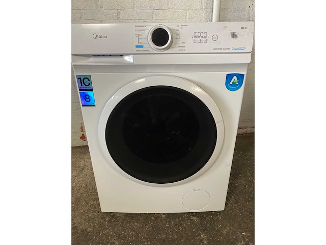 Midea mf10ew80ba10 wasmachine, 8 kg, 1400 rpm duits display - afbeelding 2 van  5