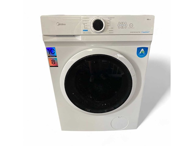 Midea mf10ew80ba10 wasmachine, 8 kg, 1400 rpm duits display - afbeelding 2 van  6