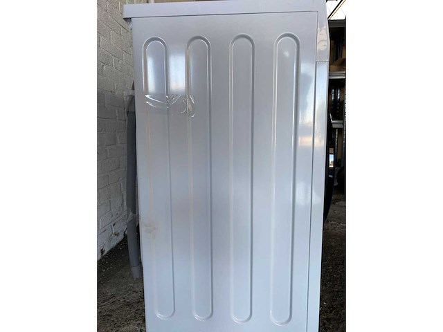 Midea mf200d86wb-14eas, voorlader, vrijstaand, wit, links, zwart, led duits display - afbeelding 4 van  4
